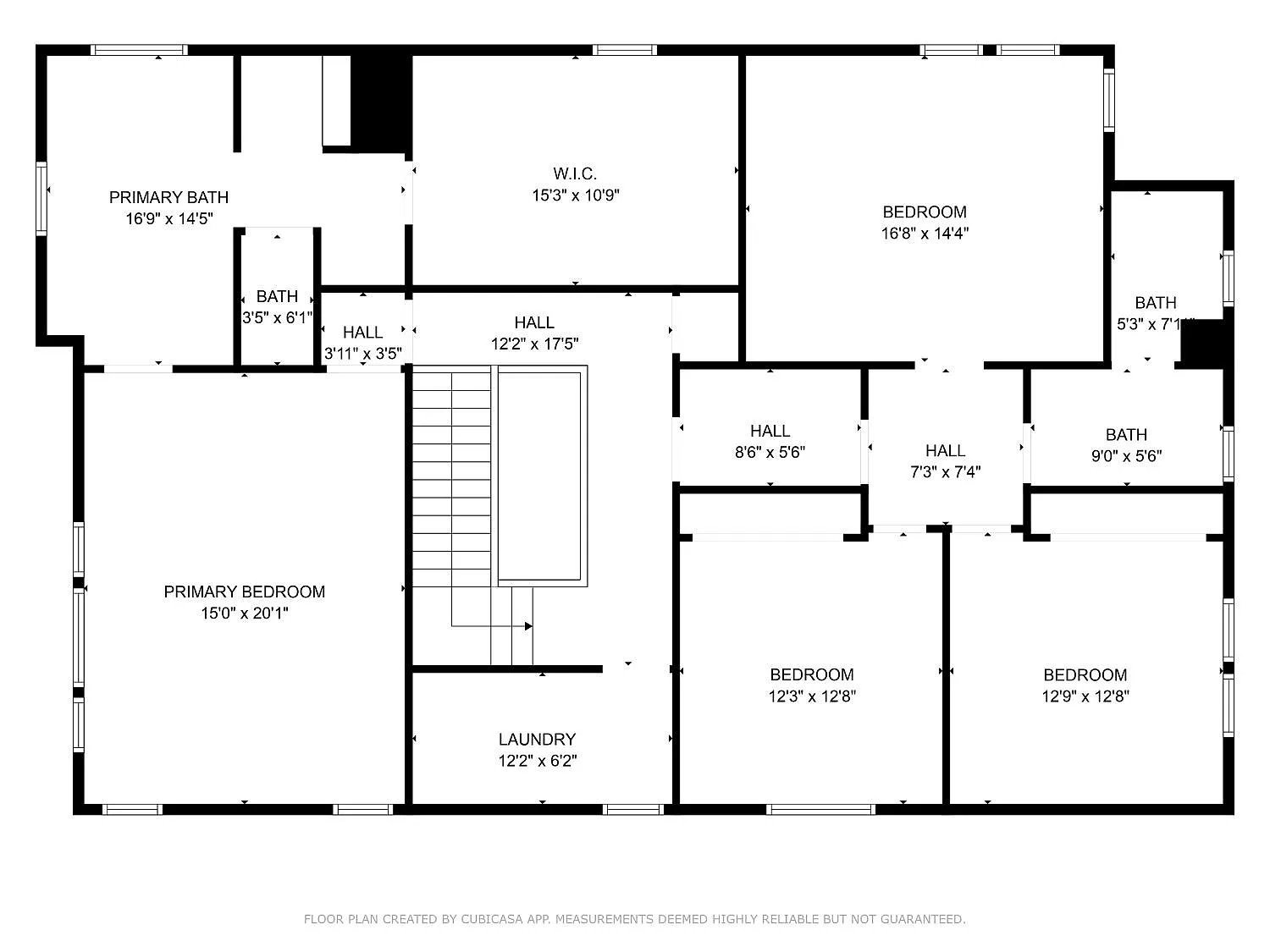 Upper Floor Plan - 1175 Miel St