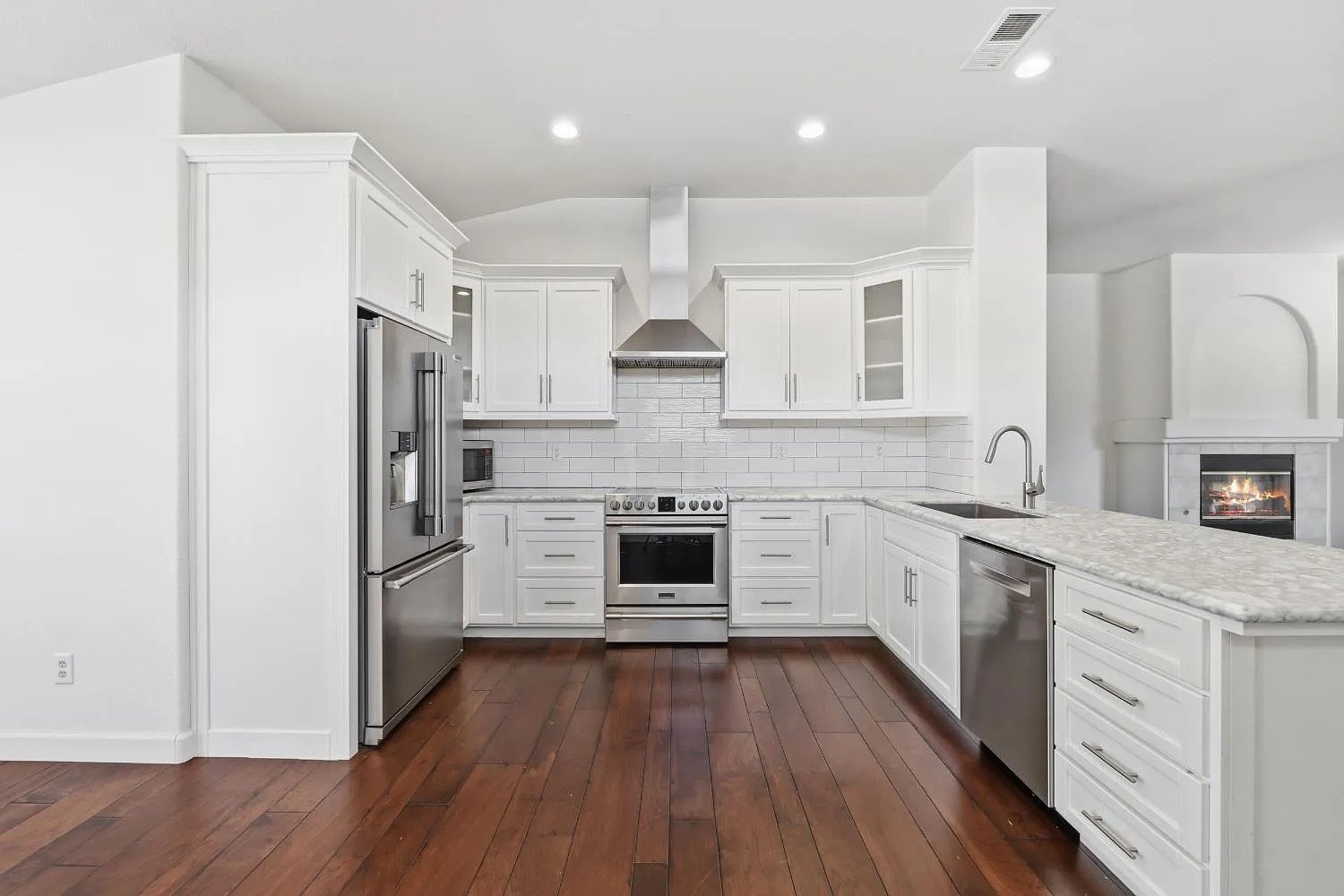 Remodeled Kitchen with White Shaker Cabinets